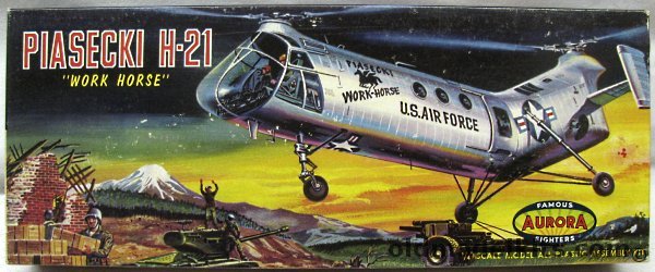 Aurora 1/49 Piasecki H-21 Work Horse, 504-98 plastic model kit